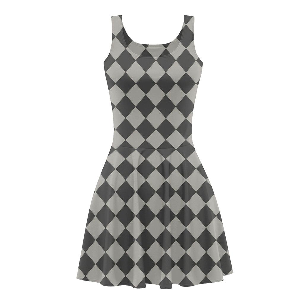 Lattice Wave Interlock skater dresses for occasions