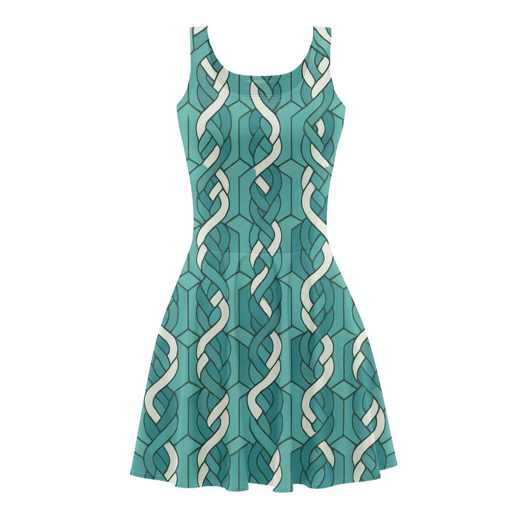 Hexagonal Strand Pattern custom skater dresses