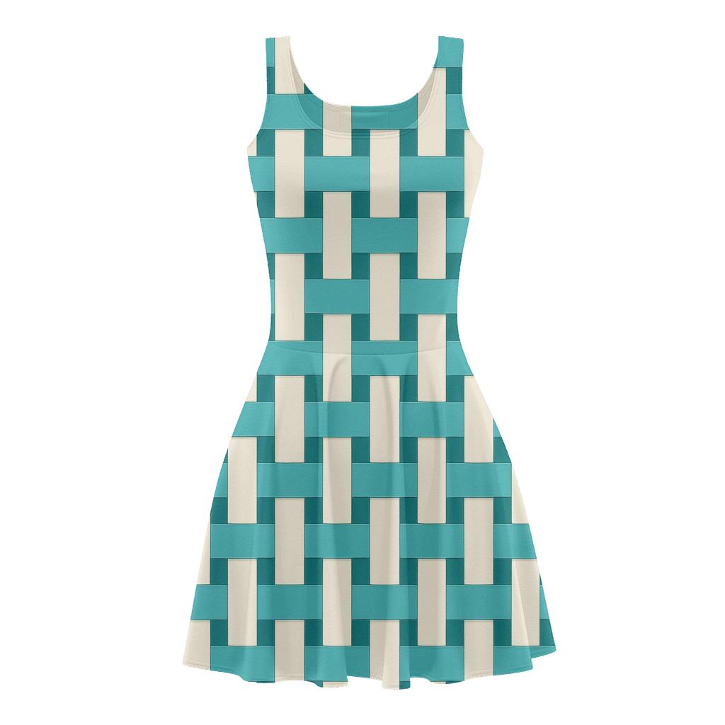Interlaced Ribbon Array stylish a-line skater dresses