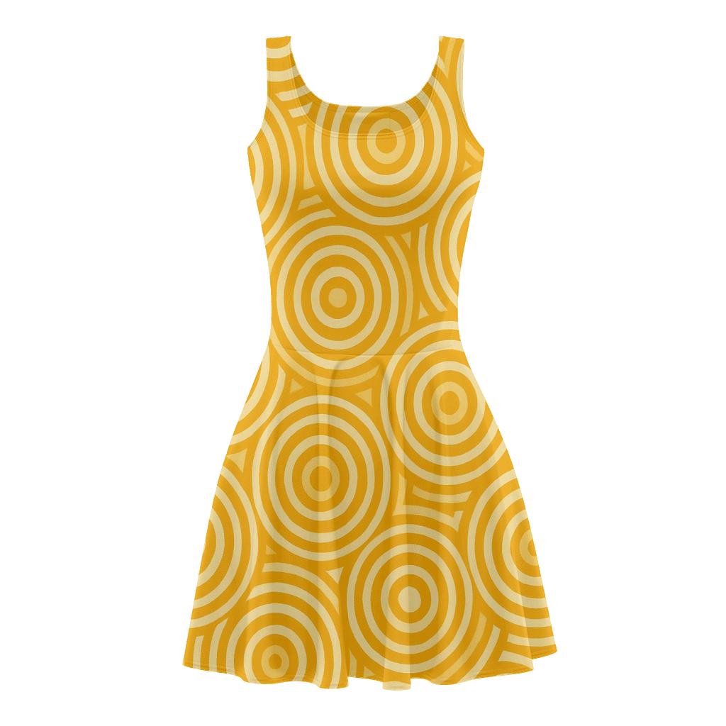 Concentric Modular Stripes stylish a-line skater dresses
