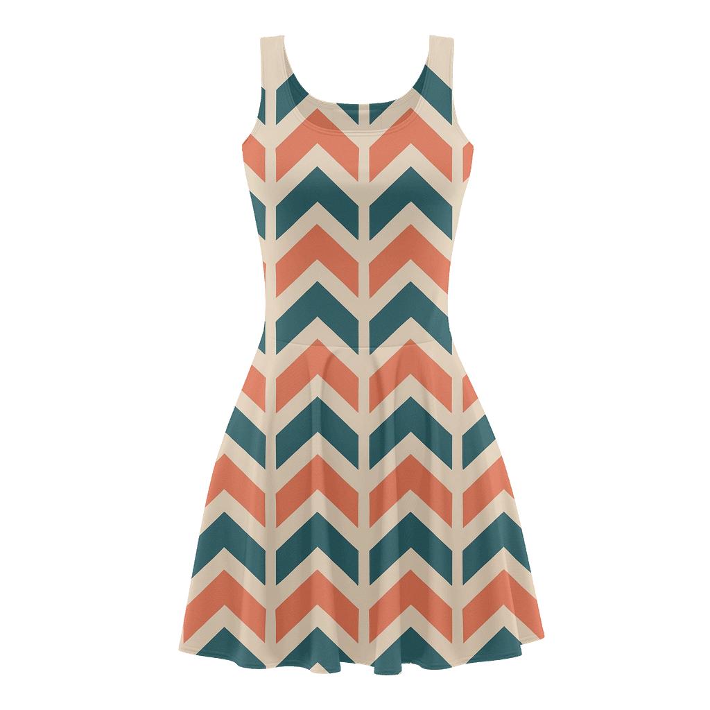 Phase Chevron Ladder personalized fit skater dresses
