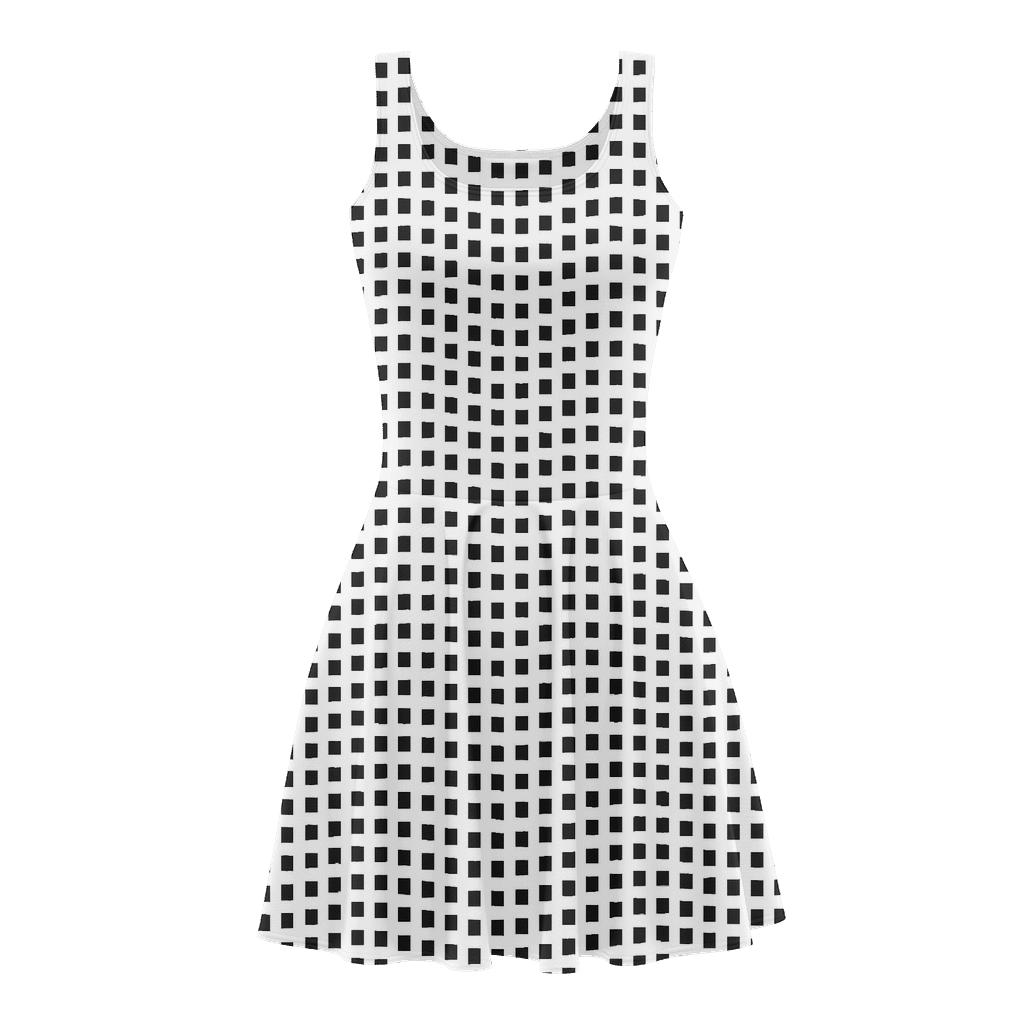 Pixel Grid Shift Overlay custom skater dresses