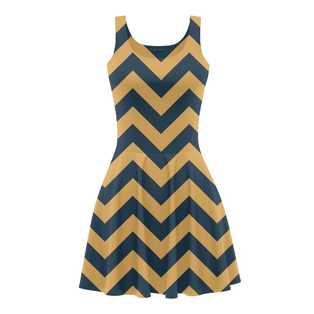 Chevron Cascade Striping custom skater dresses