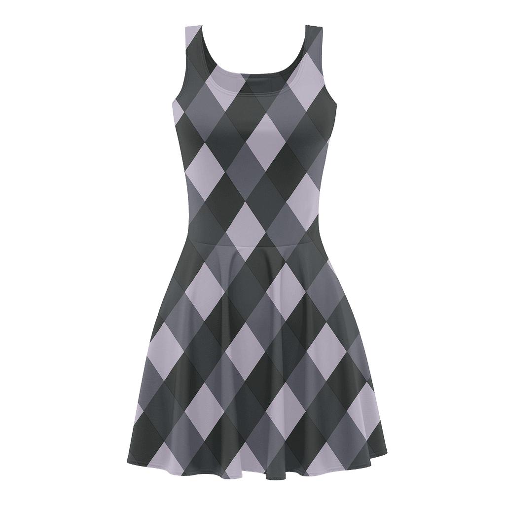 Modular Tessellated Diamond trendy mini skater dresses