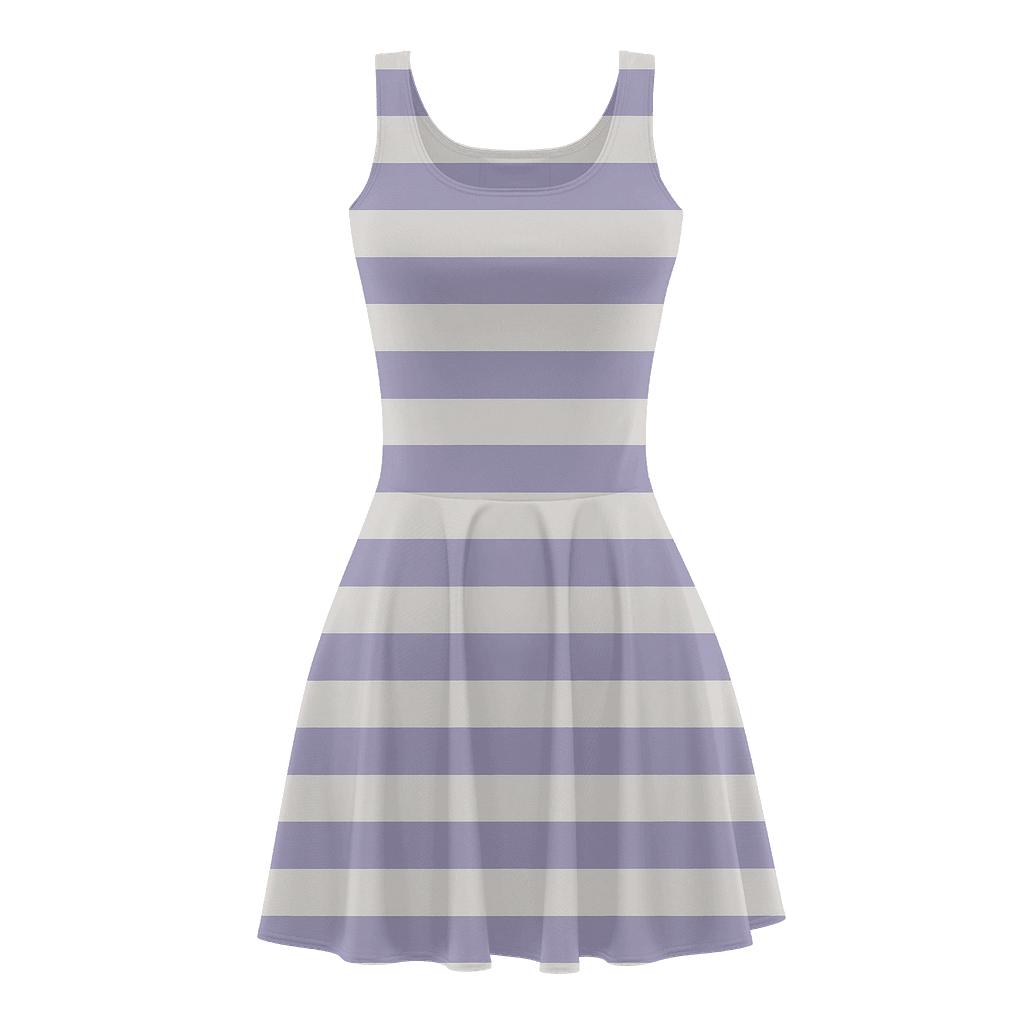 Minimalist Parallel Bands designer pattern skater dresses