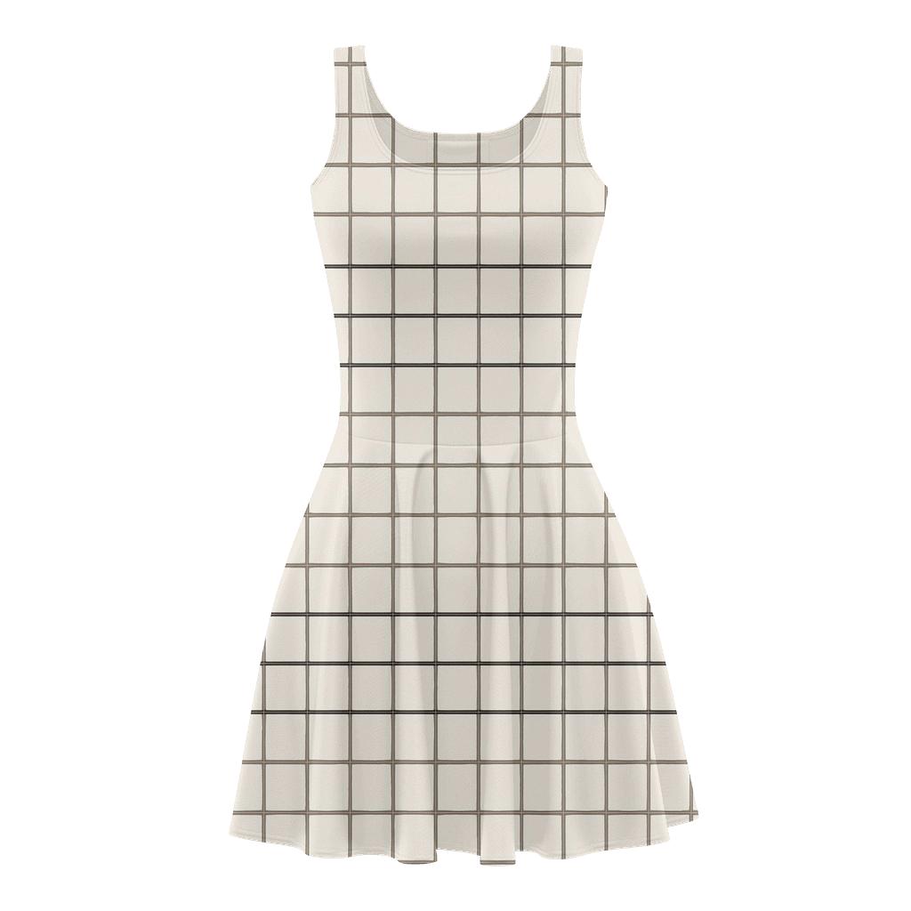 Linear Crosshatch Overlay custom skater dresses