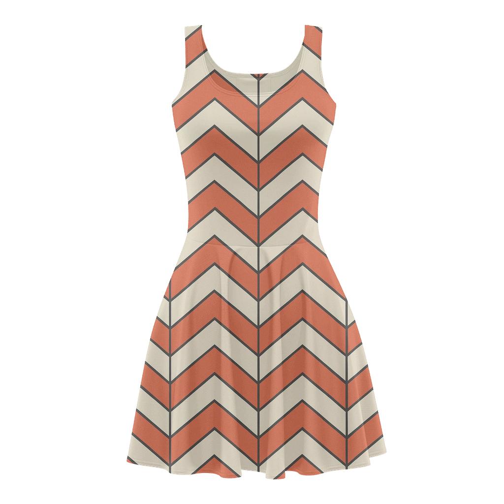Chevron Ladder Phase unique custom skater dresses