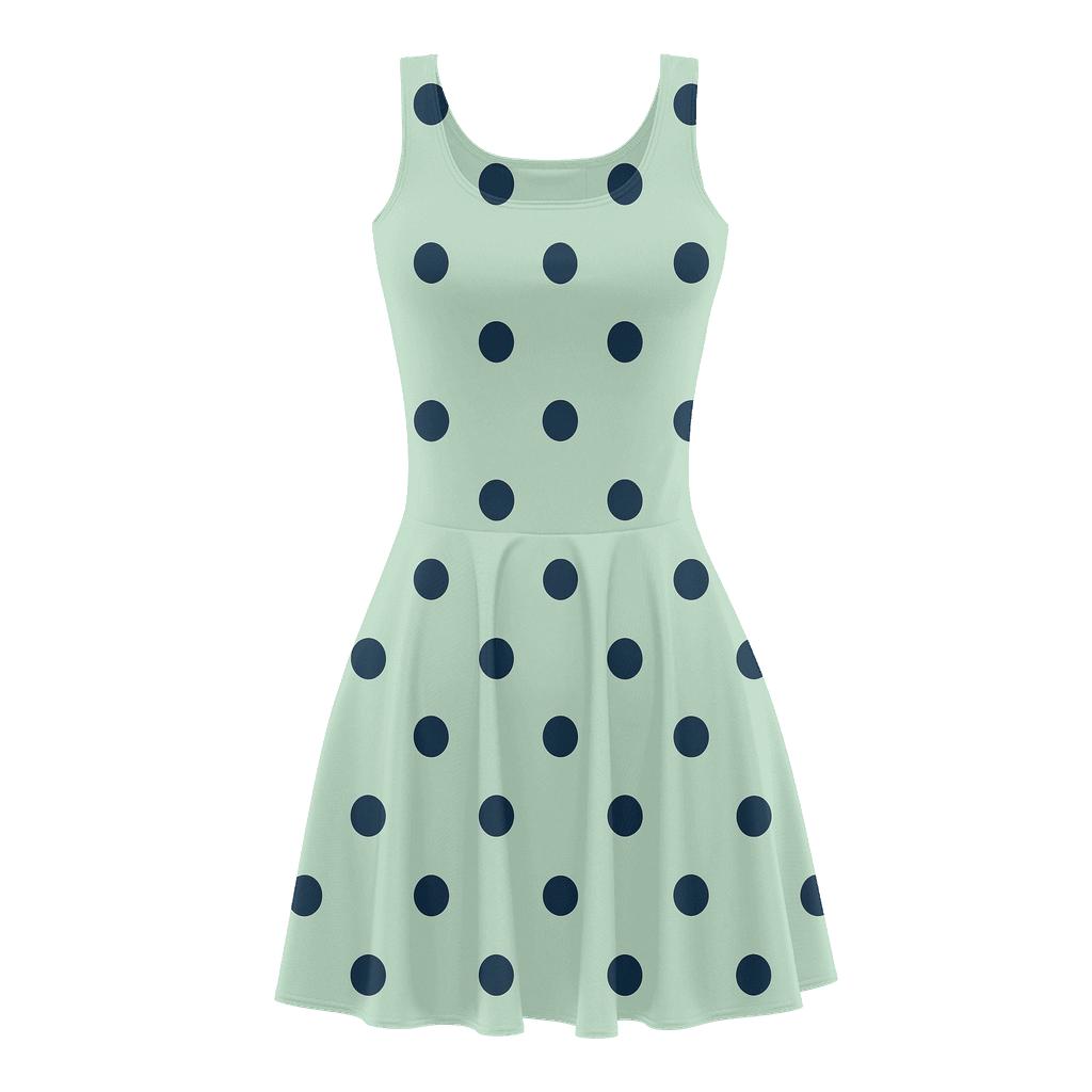 Pinned Dot Field Matrix comfortable stretch skater dresses