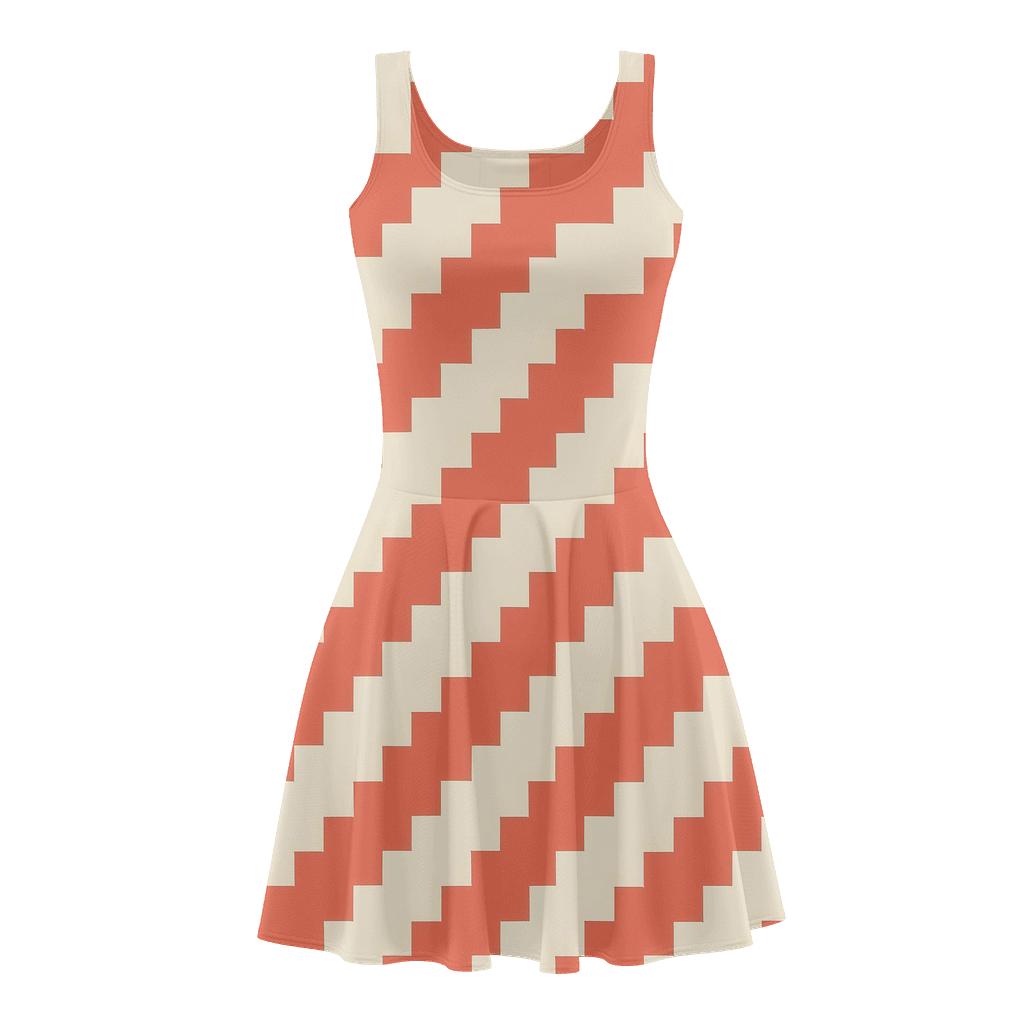 Interlaced Step Sequence designer pattern skater dresses