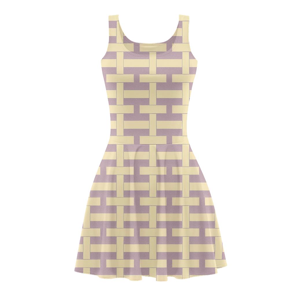 Parallel Crosshatch Weave personalized fit skater dresses