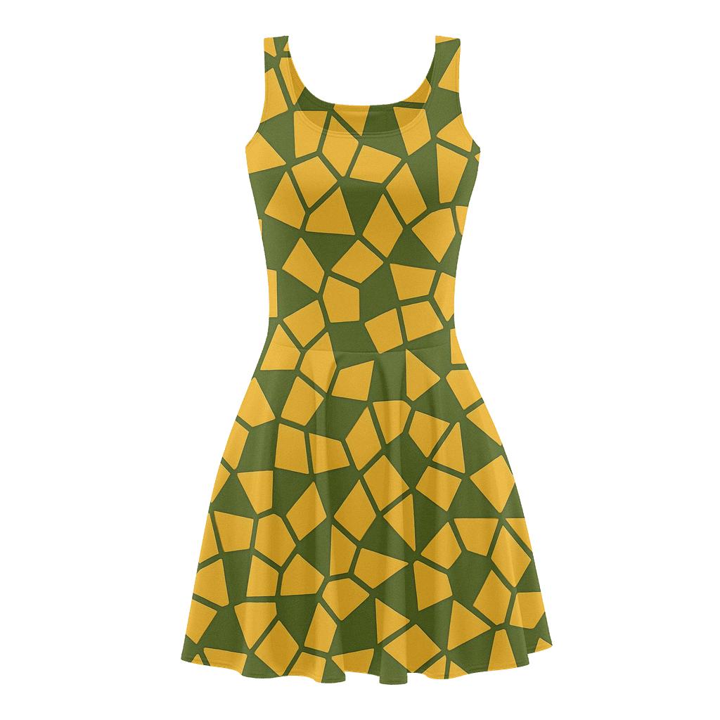 Fractured Tile Segments skater dresses for occasions