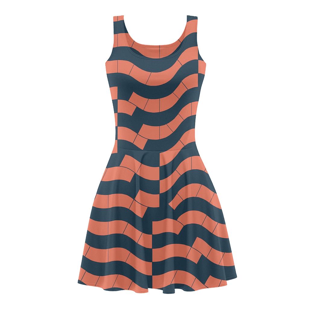 Ripple Edge Cascade custom skater dresses