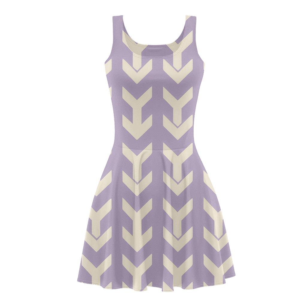 Modular Chevron Chains skater dresses for occasions