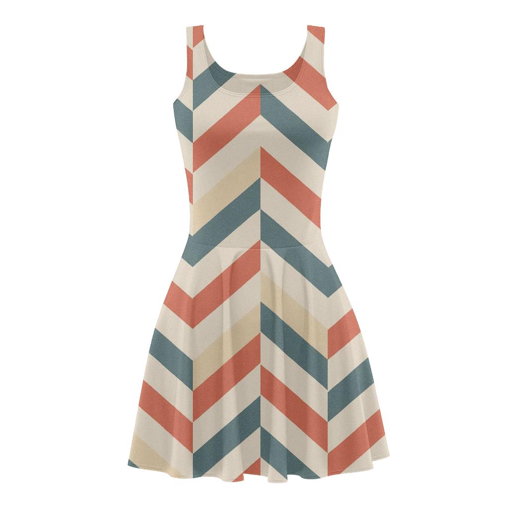 Chevron Ladder Rhythm personalized fit skater dresses
