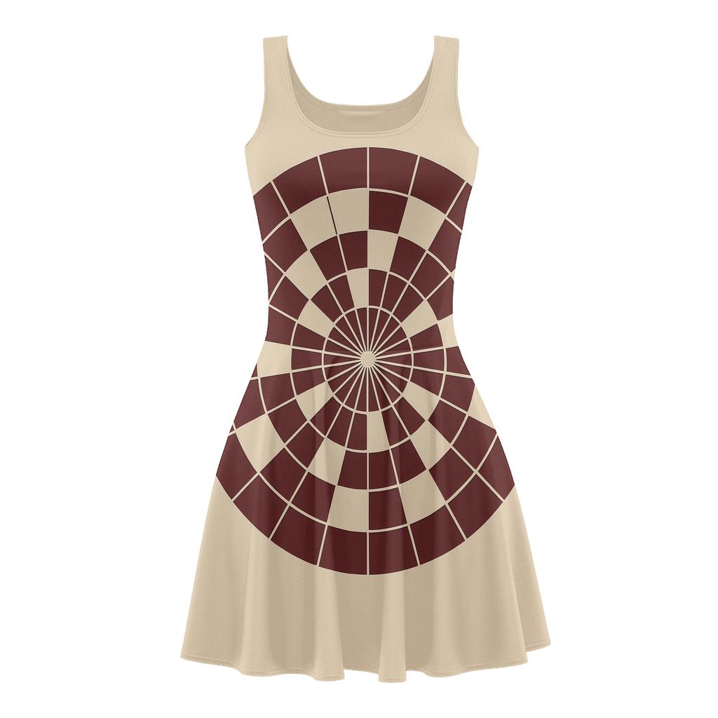 Vector Radial Segment Grid custom skater dresses