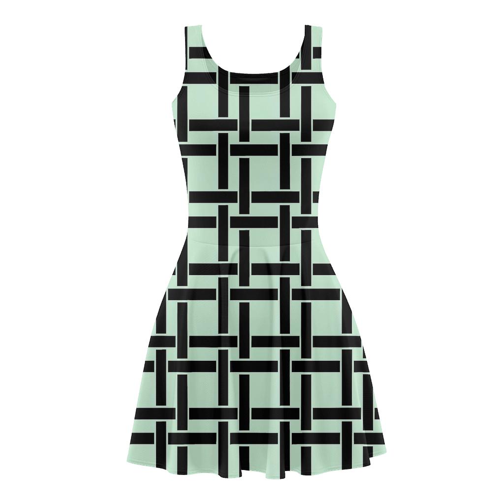 Flat Interlaced Ribbon System comfortable stretch skater dresses