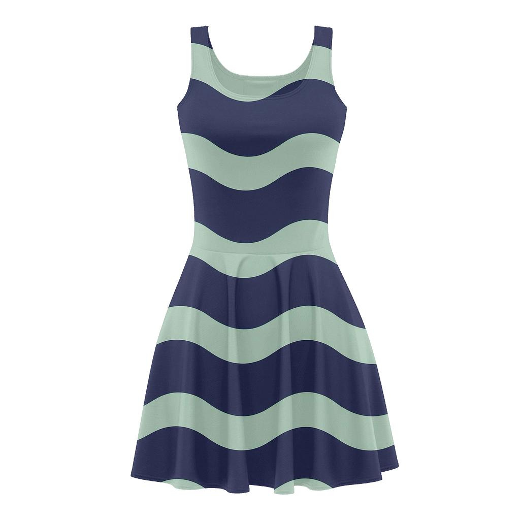 Waveform Band Study trendy mini skater dresses