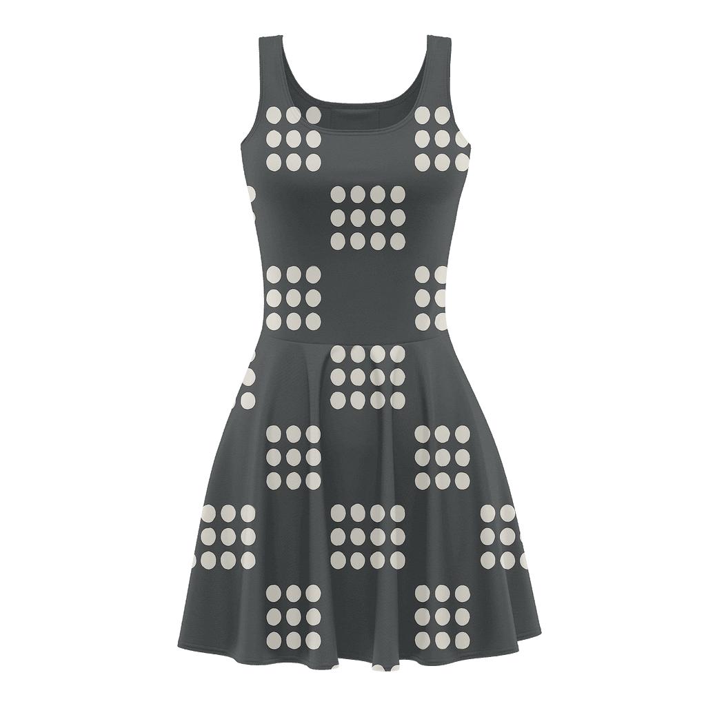 Nested Dot Matrix trendy mini skater dresses