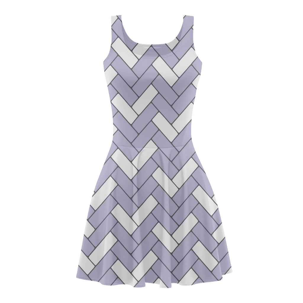Herringbone Linear Array unique custom skater dresses