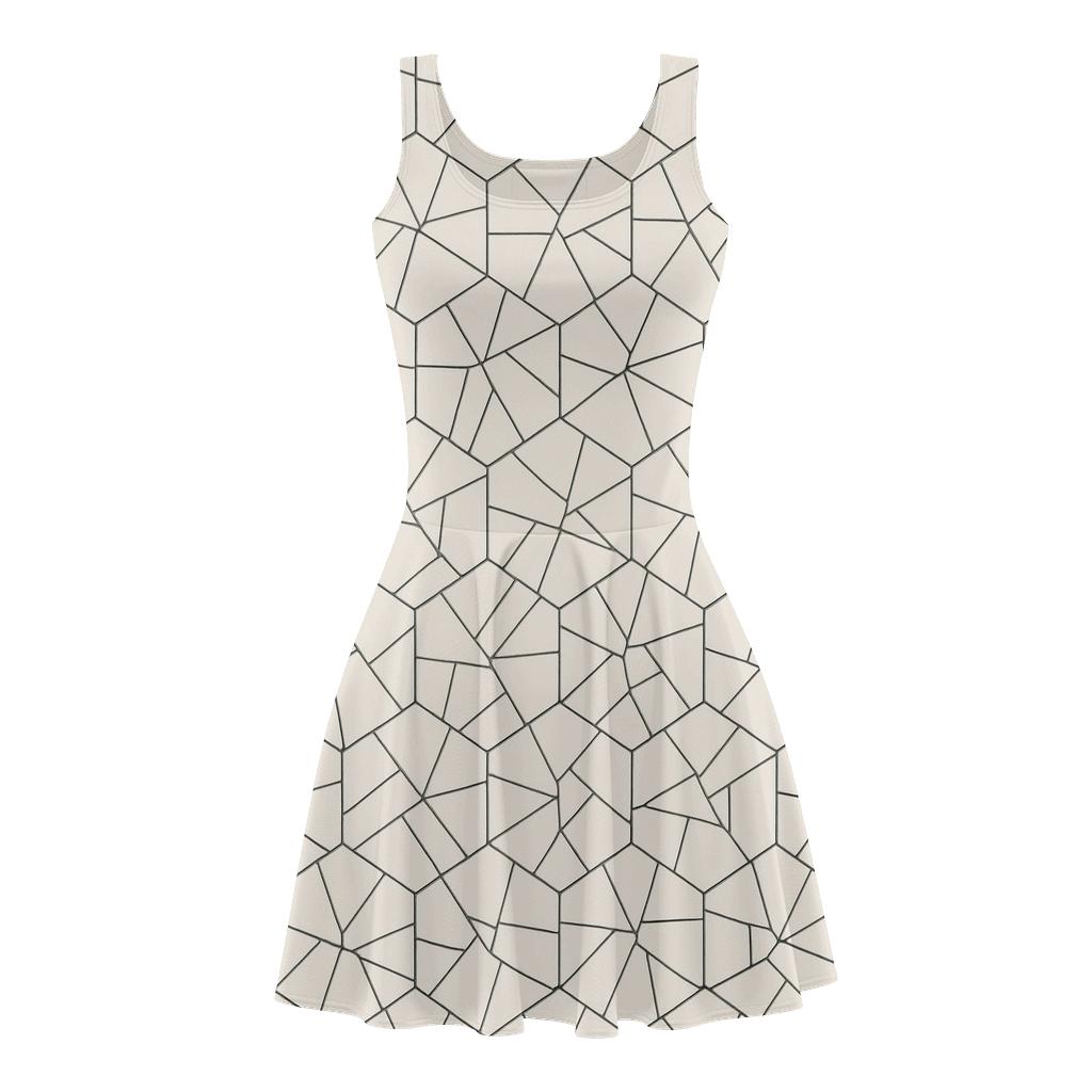 Cellular Mesh Fracture personalized fit skater dresses