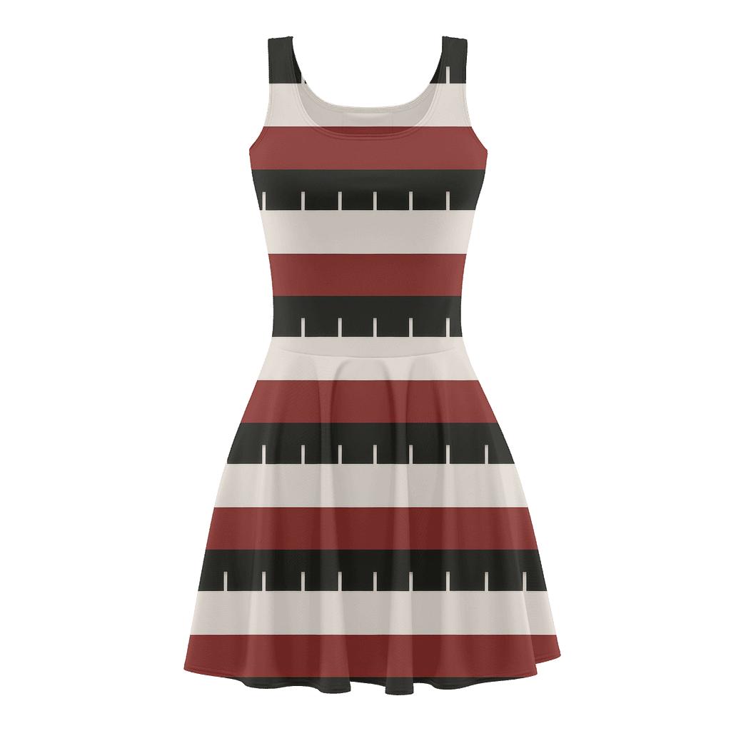 Modular Stripe Stack Signature trendy mini skater dresses