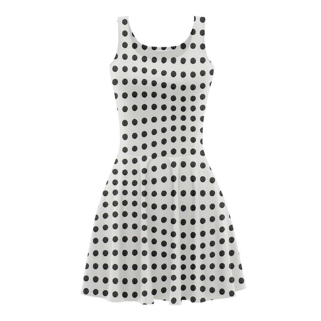 Linear Dot Moire With Signature Intervals custom skater dresses