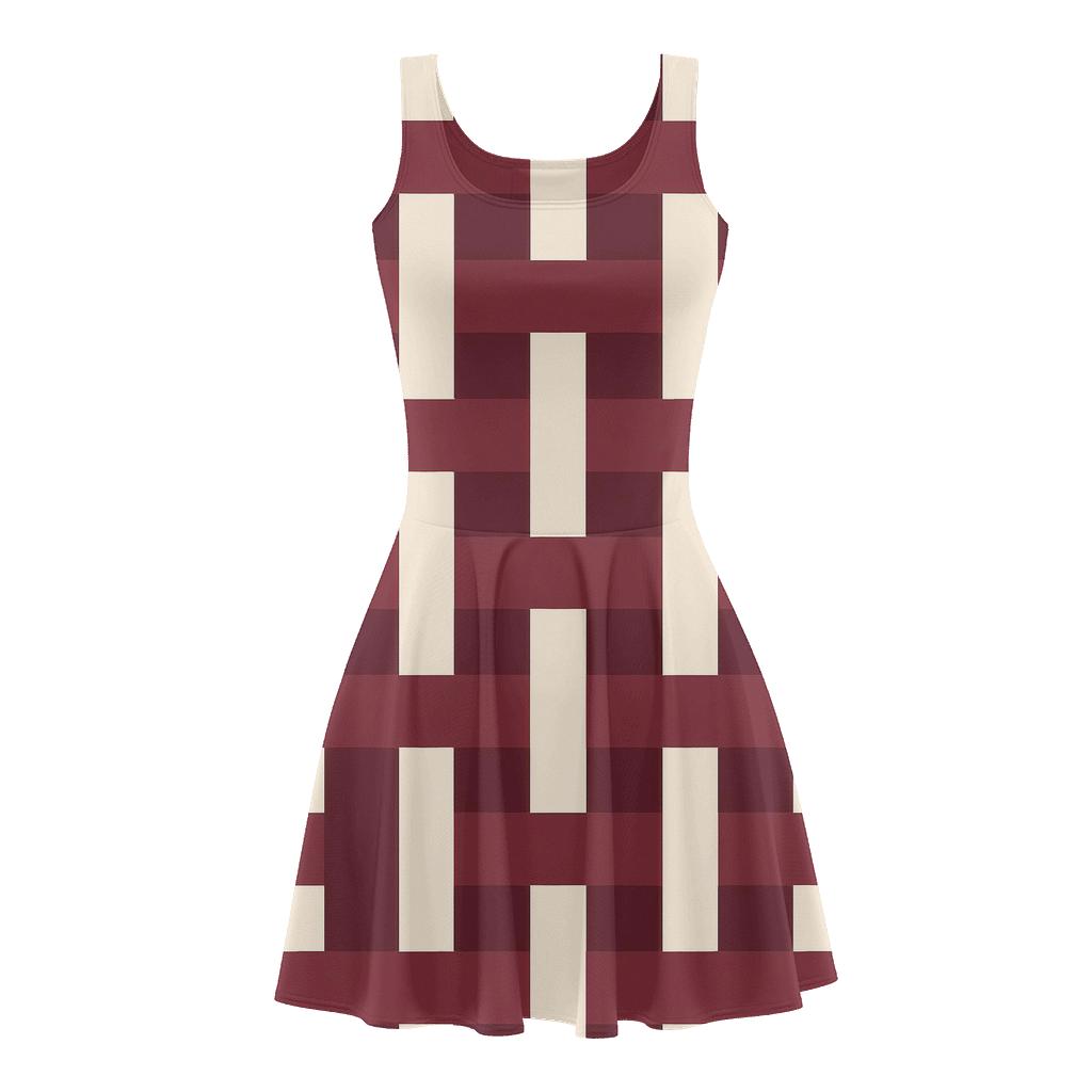Modular Ribbon Weave comfortable stretch skater dresses
