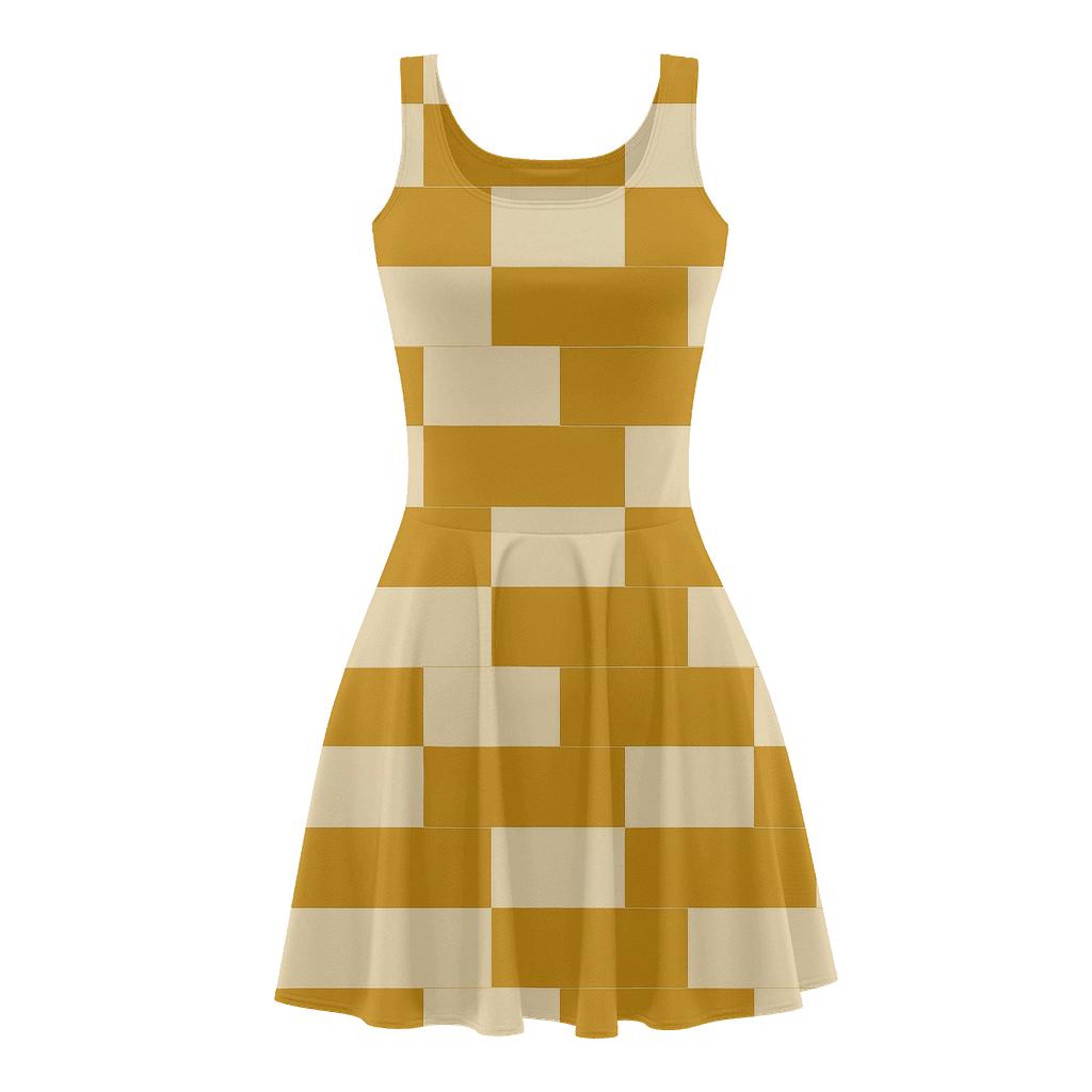 Staggered Block Sequence skater dresses for occasions