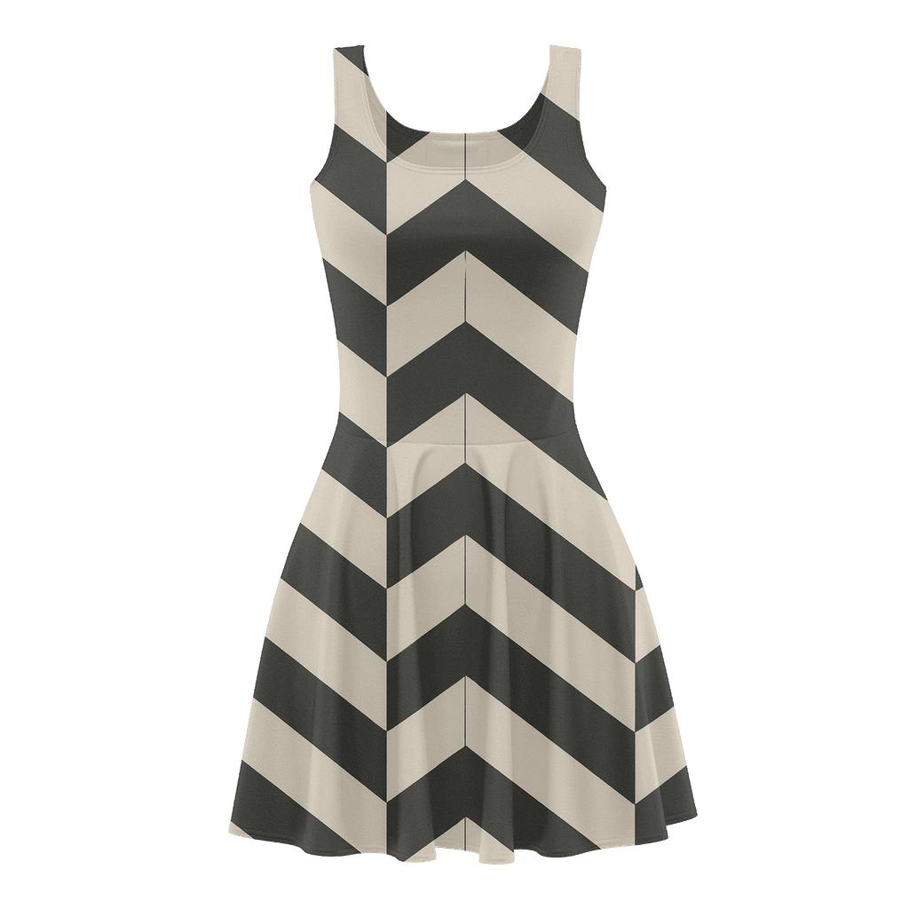 Iterative Edge Folding trendy mini skater dresses