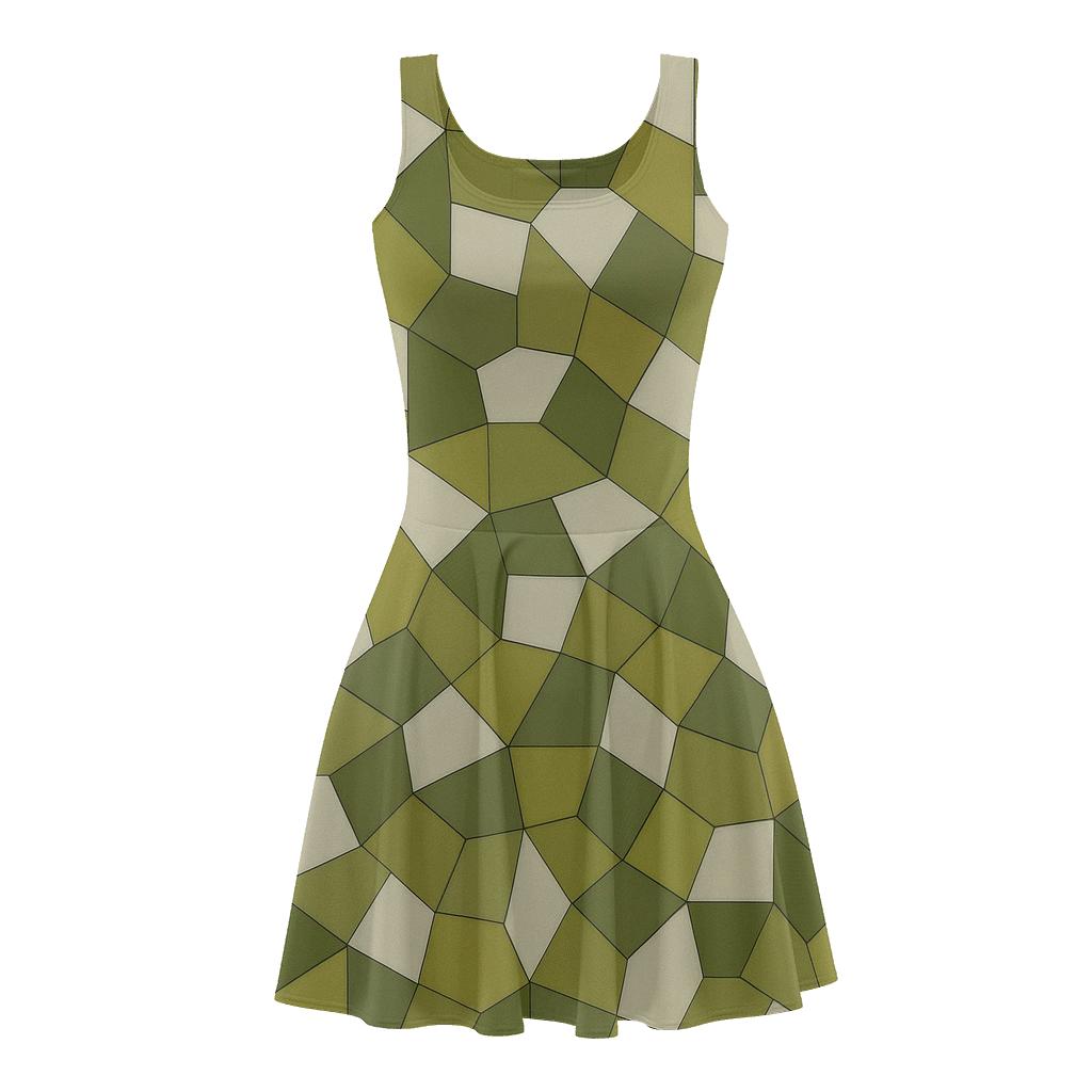 Polygonal Mesh Fragment unique custom skater dresses