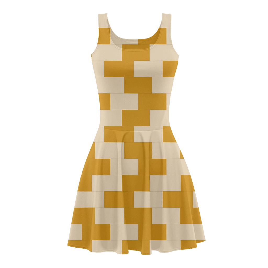 Staggered Rectangle Blocks skater dresses for occasions
