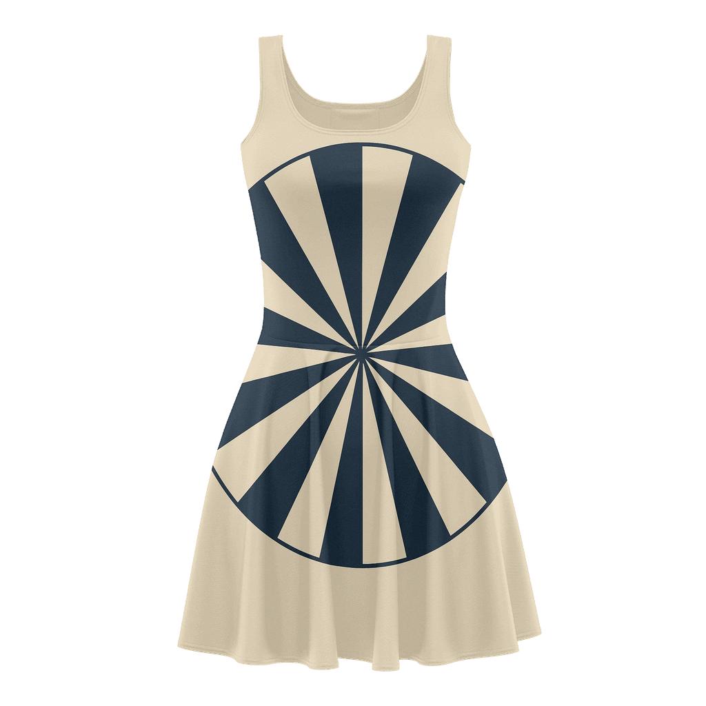 Radial Segment Relay Array designer pattern skater dresses