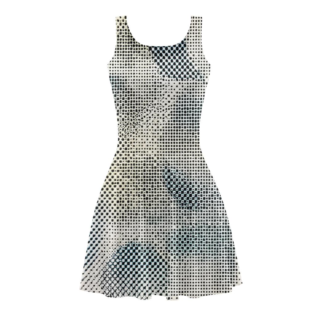 Dot Field Interference Pattern skater dresses for occasions