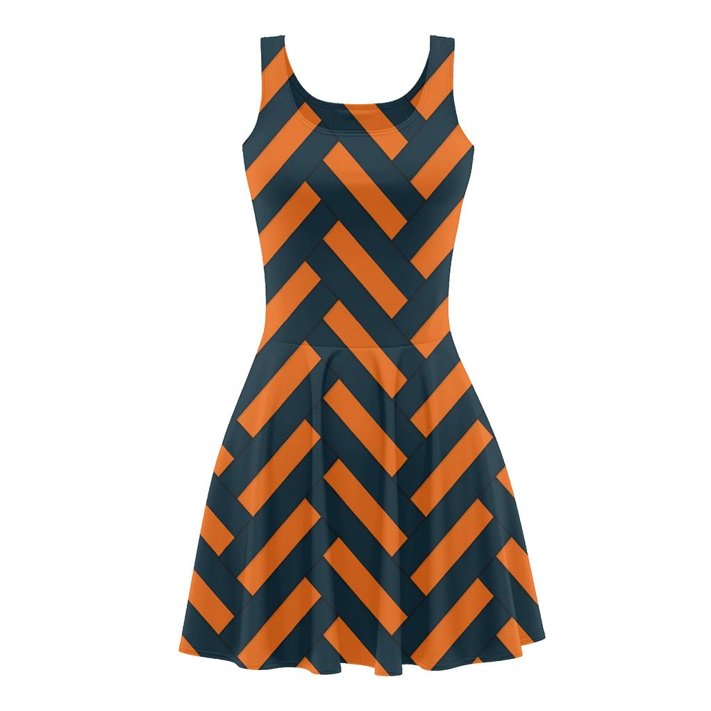 Diagonal Weave Matrix unique custom skater dresses