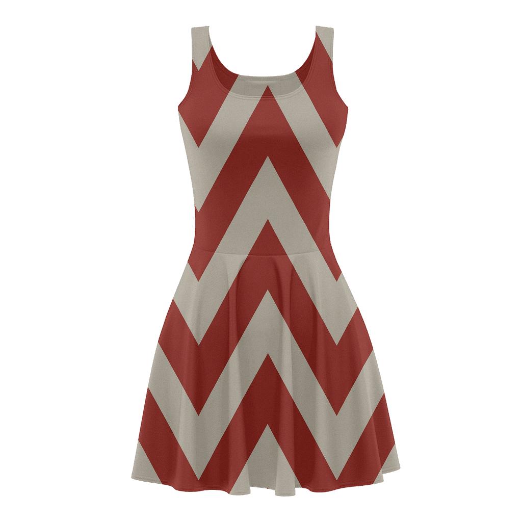 Chevron Echo trendy mini skater dresses