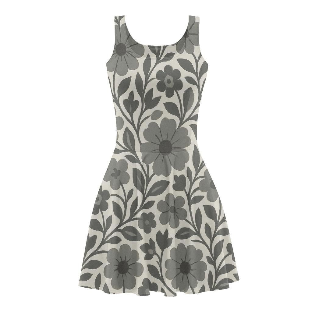 Modular Floral Stitch designer pattern skater dresses