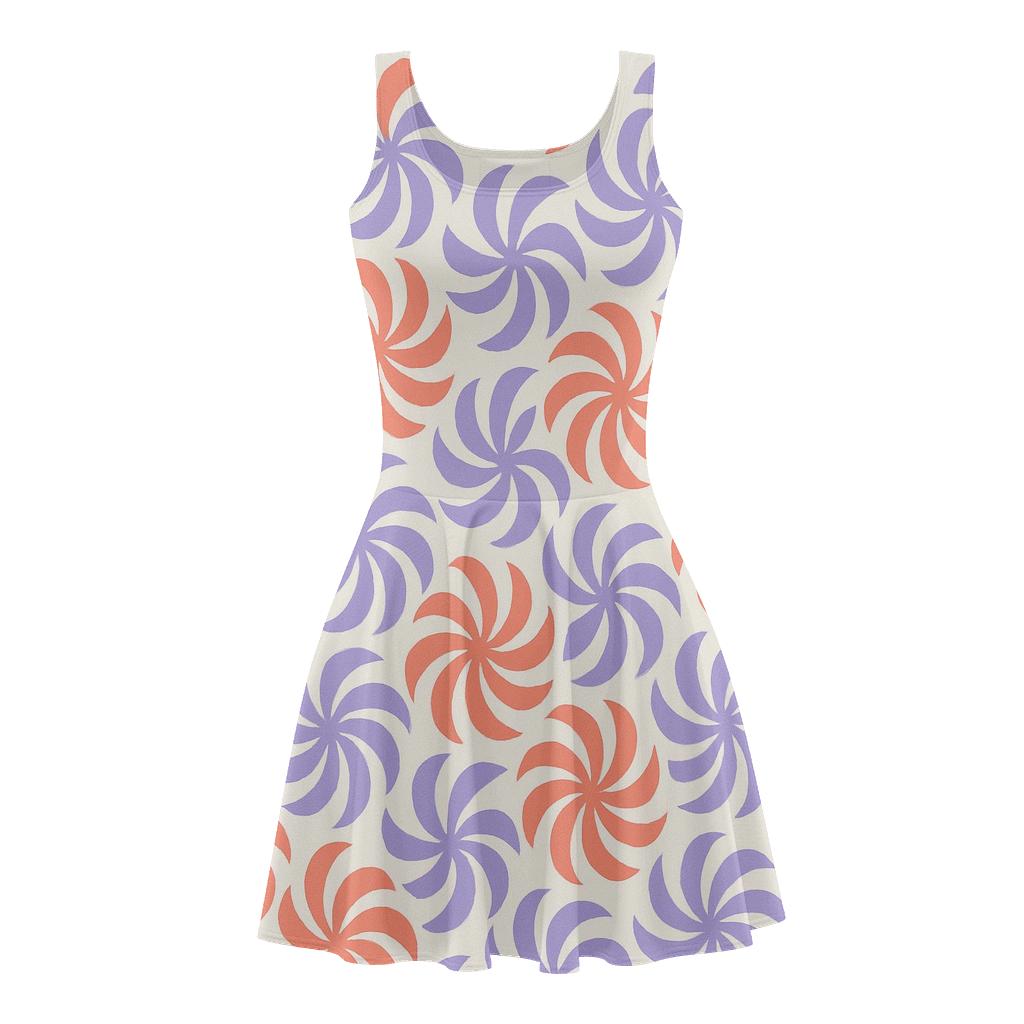 Petal Spiral Sequence stylish a-line skater dresses