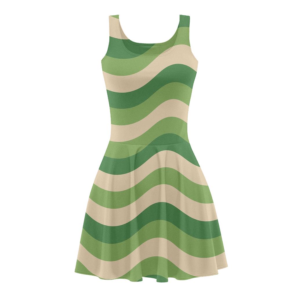 Layered Stripe Waves skater dresses for occasions