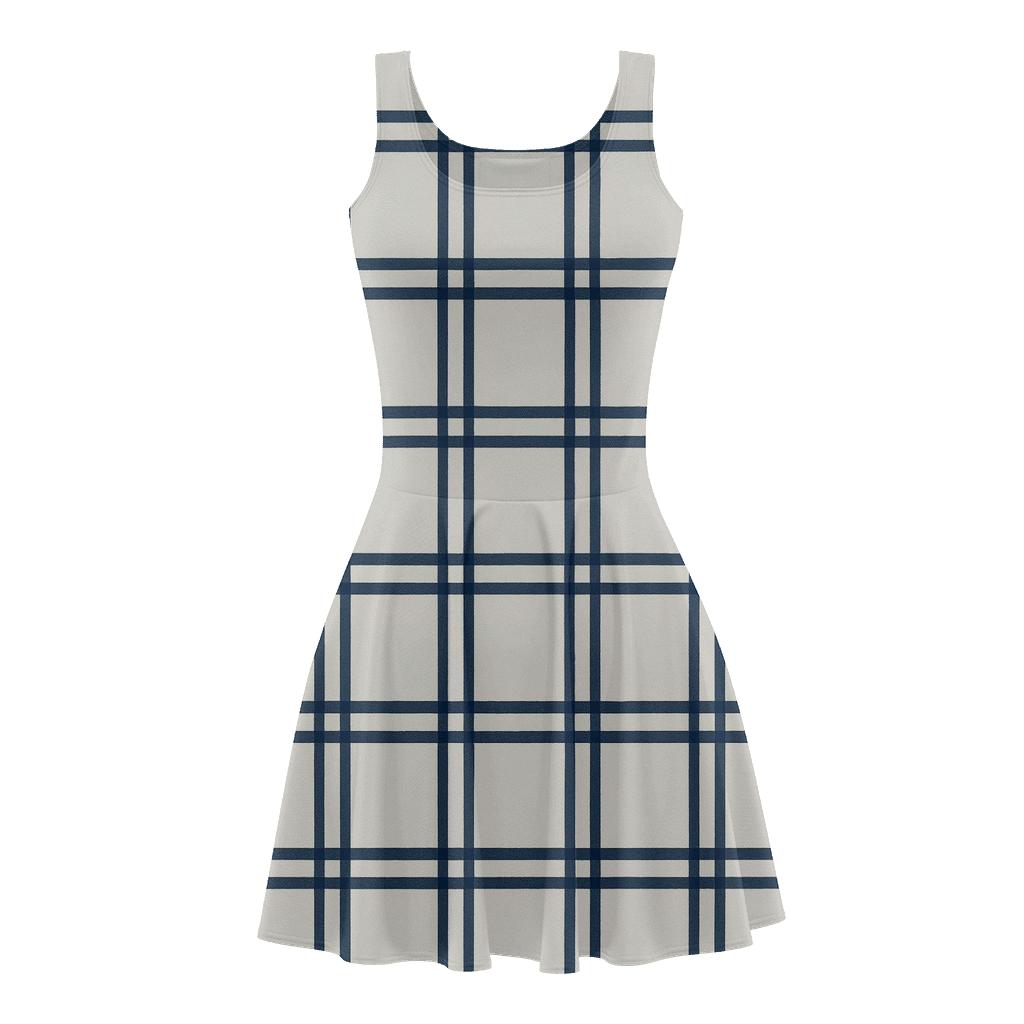 Crossed Line Motif skater dresses for occasions