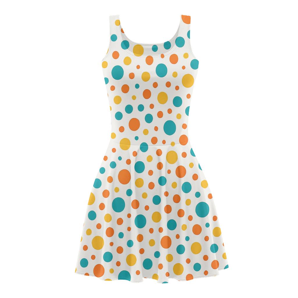 Dynamic Dot Array stylish a-line skater dresses