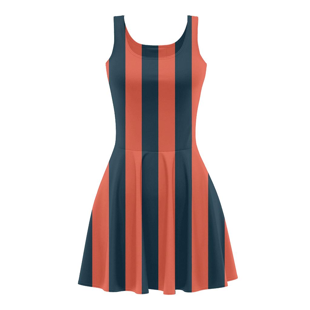 Parallel Stripe Fusion personalized fit skater dresses