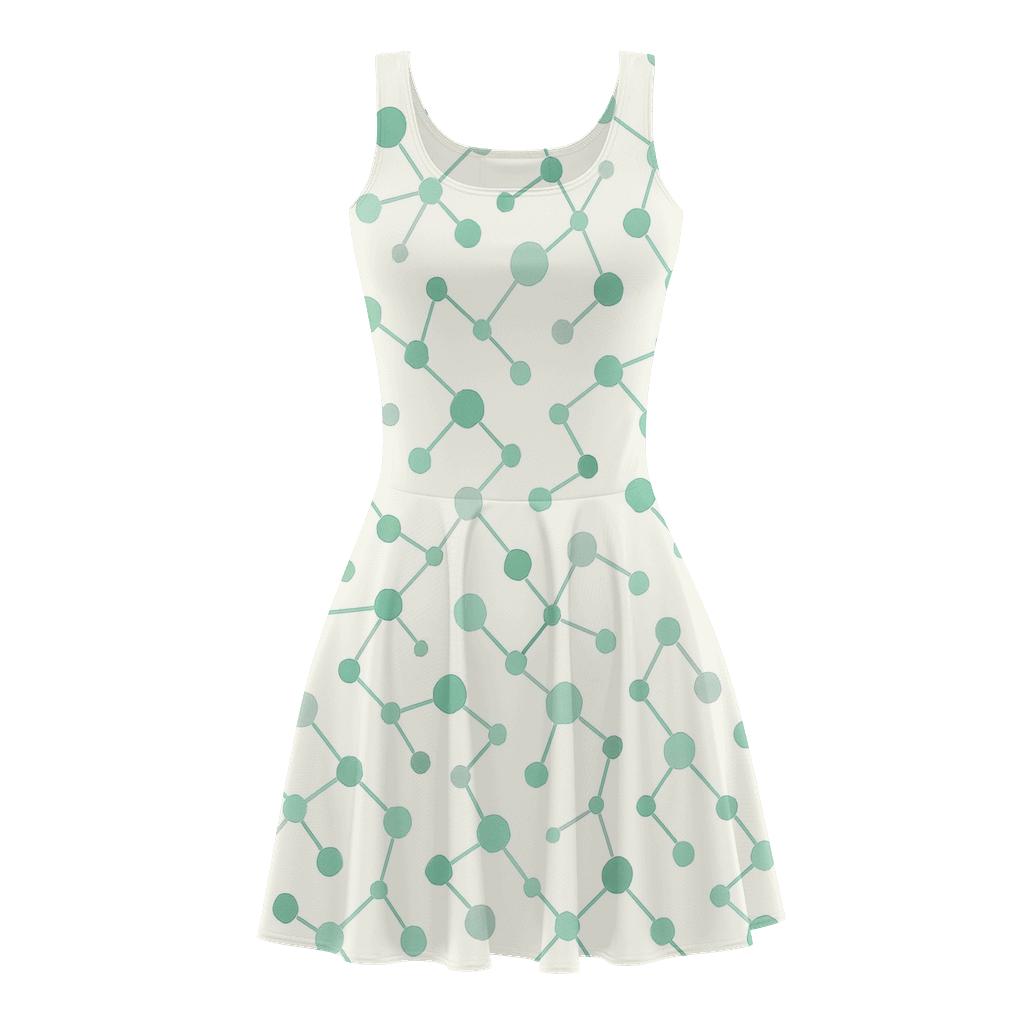 Cellular Dot Network designer pattern skater dresses