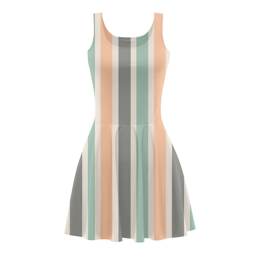 Modular Stripe Harmony comfortable stretch skater dresses