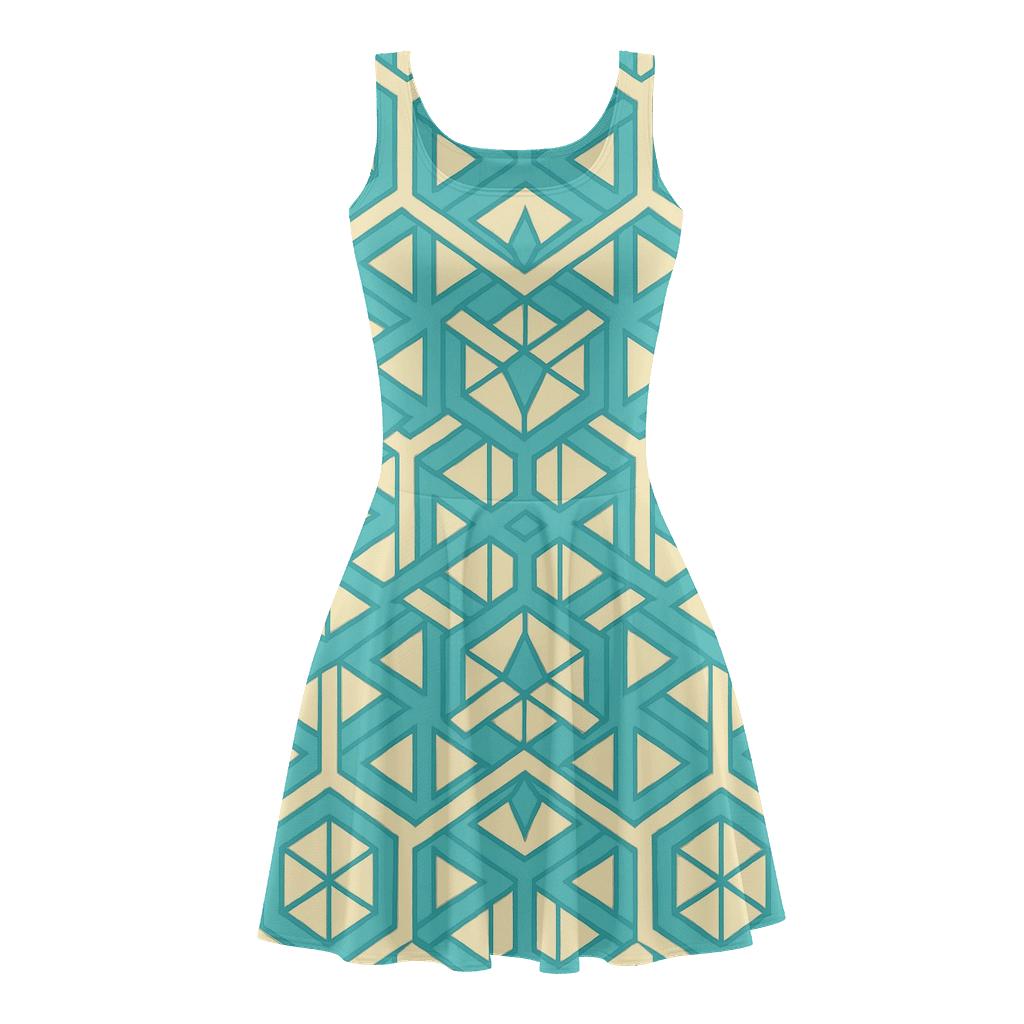 Nested Polygon Web personalized fit skater dresses