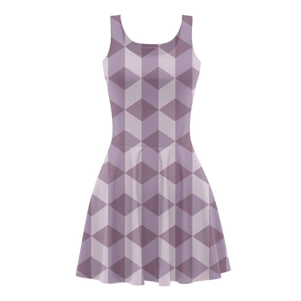 Cellular Hex Grid custom skater dresses