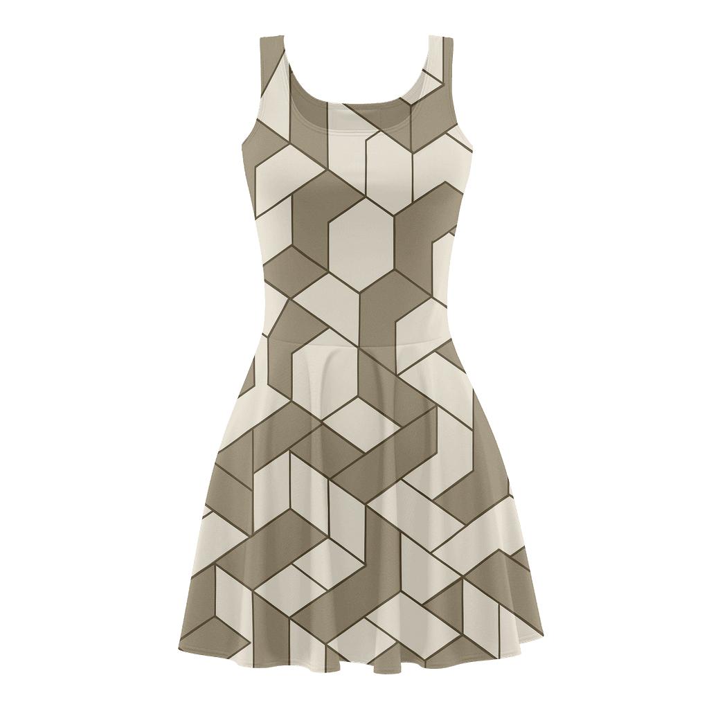 Angular Polygon Tessera skater dresses for occasions