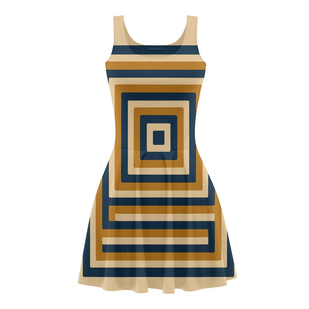 Nested Square Bands stylish a-line skater dresses