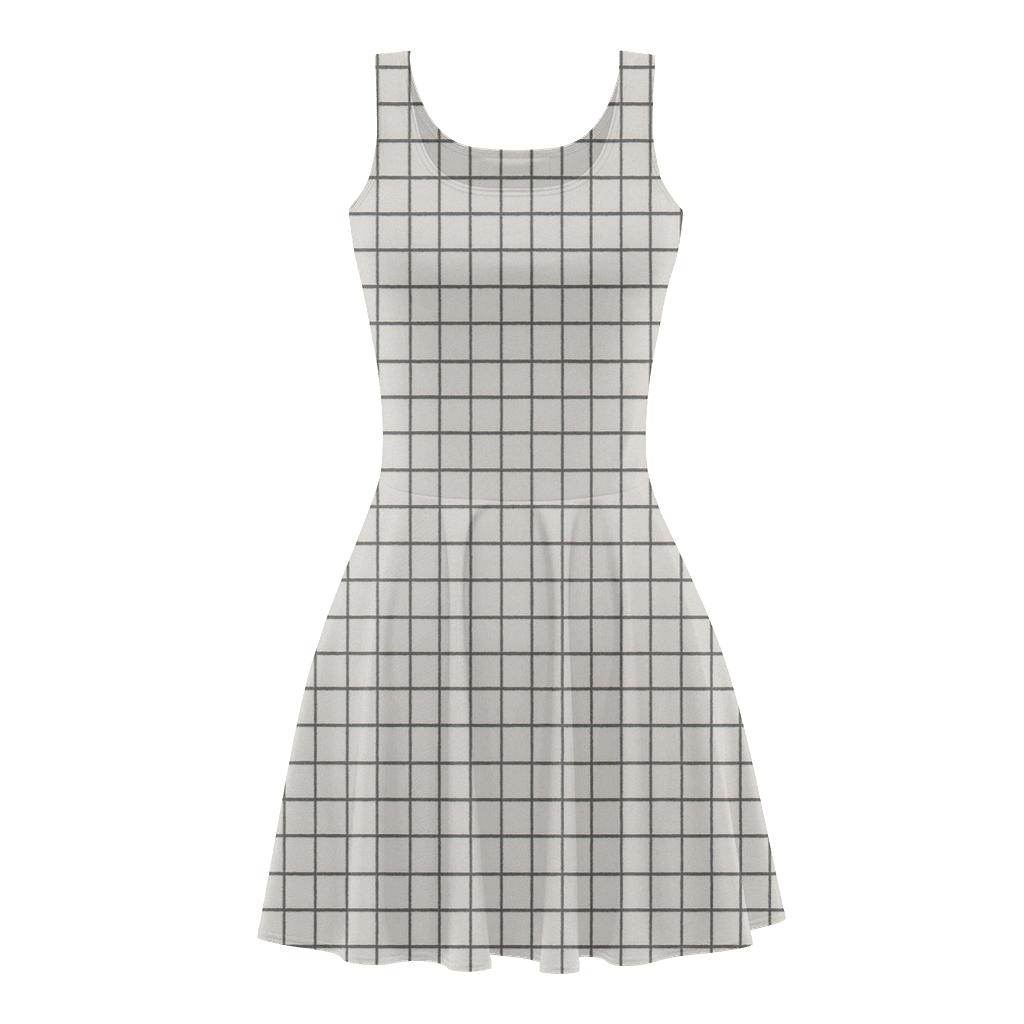 Crosshatched Linear Weave unique custom skater dresses