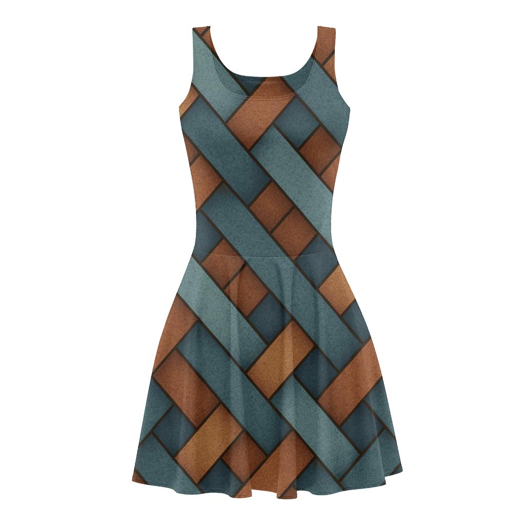 Braided Band Overlay designer pattern skater dresses