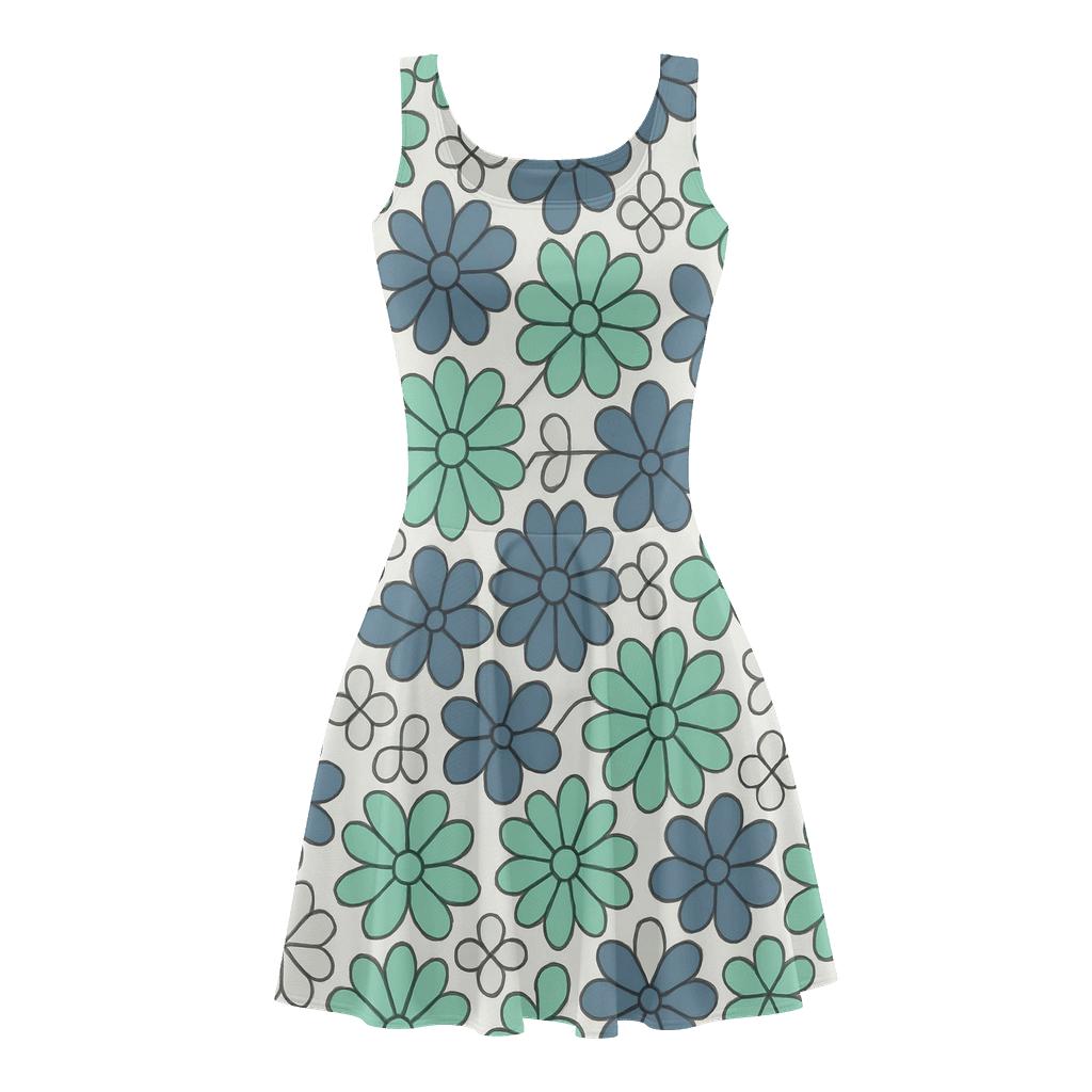 Artisan Modular Floral Plane stylish a-line skater dresses